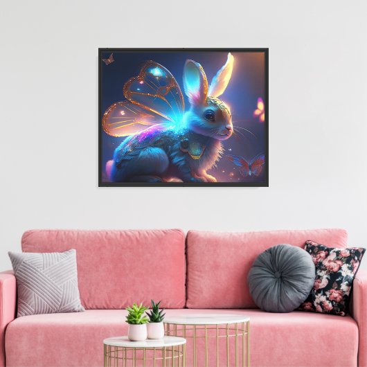 Pixie Bunny Canvas Afdruk (Insitu (Woonkamer))