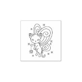 Pixie Cat - Fairy Wings Kat 1x1 Rubberstempel (Afrduk)