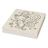 Pixie Cat - Fairy Wings Kat Colour Page Rubberstempel (Stempel)