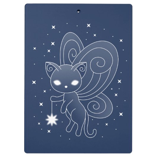 Pixie Cat - Fairy Wings Kat Klembord (Achterkant)