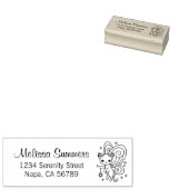 Pixie Cat Fairy Wings Kitten Return Address Rubberstempel (Gestempeld)