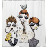 Pixie Chicks Shower Curtain Douchegordijn (Voorkant)