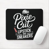 Pixie cut lippenstift en sneakers korte kapsel P Muismat (Met muis)