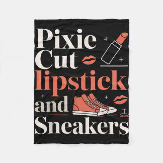 Pixie cut lippenstift en sneakers korte kapsels  fleece deken