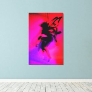 Pixie Dansend in Roze Canvas Afdruk