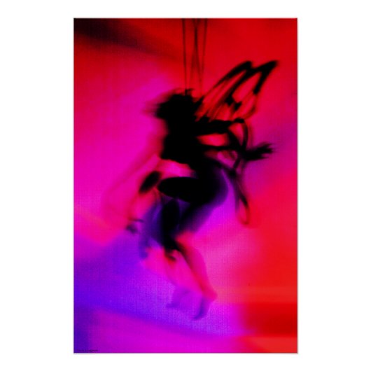 Pixie danst in roze perfect poster (Voorkant)
