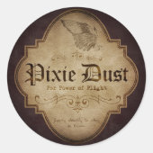 Pixie Dust Apothecary Ronde Sticker (Voorkant)
