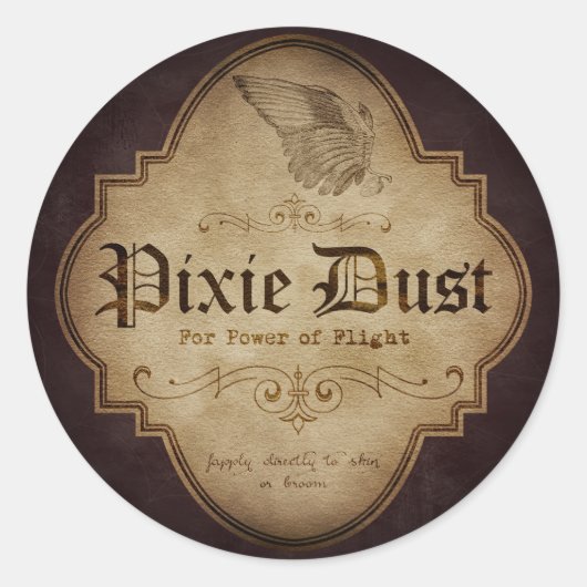 Pixie Dust Apothecary Ronde Sticker (Voorkant)
