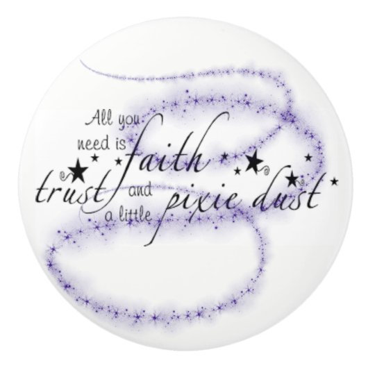 Pixie Dust Fairy Bedroom Keramische Knop (Voorkant)