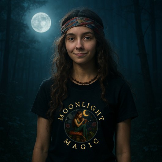 Pixie Elf Fairy op paddenstoel met fluit T-shirt