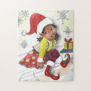 Pixie Elf Girl-kerstpuzzel Legpuzzel