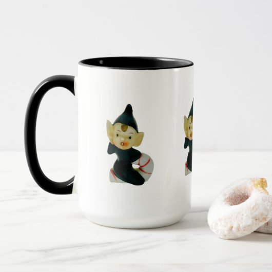 Pixie Elf Kerstmis Koffie Mok (Met donut)