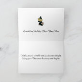 Pixie Elf Kerstvakantie Cheer Retro Kaart (Binnen)