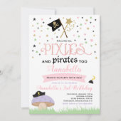 Pixie en Pirate Birthday Invitation fairy Pirate Kaart (Voorkant)