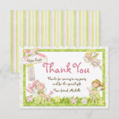 Pixie Fairy Birthday Party Hartelijk dank Bedankkaart (Voorkant / Achterkant)