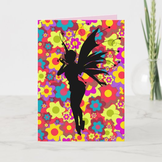 PIXIE FAIRY MEISJE VERJAARDAG VERJAARDAGKAARTEN KAART (Voorkant)