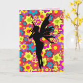 PIXIE FAIRY MEISJE VERJAARDAG VERJAARDAGKAARTEN KAART (Gele Bloem)