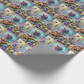 Pixie Fairy op een zonnebloem Cadeaupapier (Hoek)