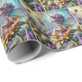 Pixie Fairy op een zonnebloem Cadeaupapier (Rol Hoek)