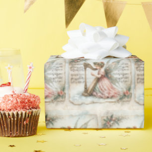 Pixie Fairy speelt een harp Cadeaupapier
