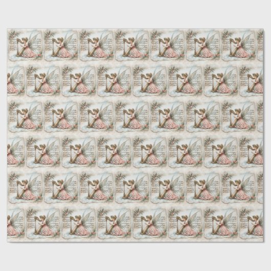 Pixie Fairy speelt een harp Cadeaupapier (Vlak)