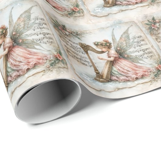 Pixie Fairy speelt een harp Cadeaupapier (Rol Hoek)