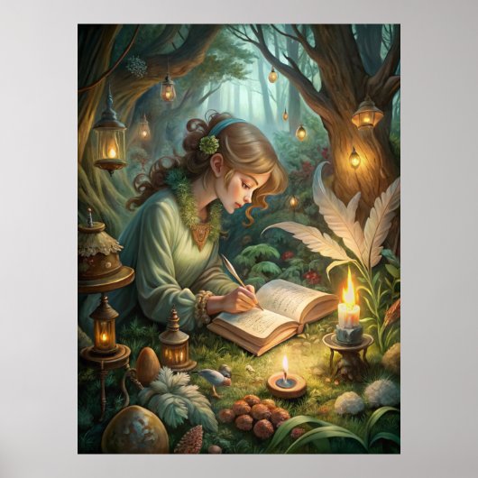 Pixie Girl Writing Poster (Voorkant)