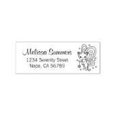 Pixie Kat Feeënavleugels Kitten Retouradres Rubberstempel (Afrduk)