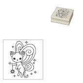 Pixie Kat Feeënavleugels Kitty Rubberstempel (Gestempeld)