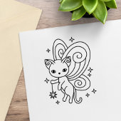 Pixie Kat Feeënavleugels Kitty Rubberstempel