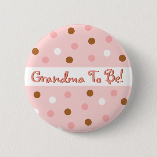 Pixie Polka Dot Grandma Ronde Button 5,7 Cm (Voorkant)