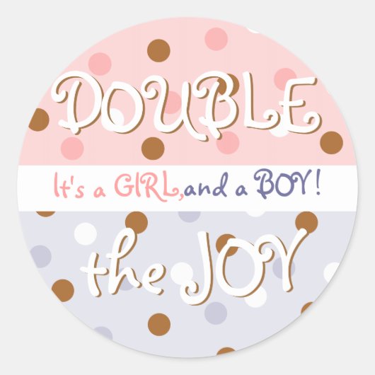 Pixie Polka Dot Twin Baby Sticker (Voorkant)