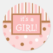 Pixie Polka Dots Ronde Sticker (Voorkant)