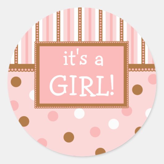 Pixie Polka Dots Ronde Sticker (Voorkant)