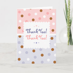 Pixie Polka Dots Twin Bedankt Notecard