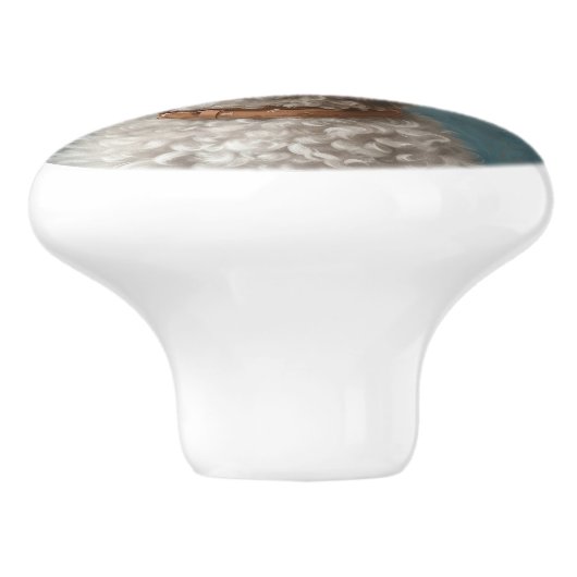 Pixie Poodle Keramische Pull Knop (Zijkant)