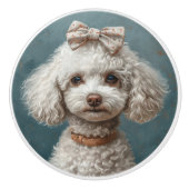 Pixie Poodle Keramische Trekker Knop (Voorkant)