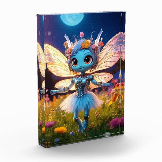 Pixie Robot Ballerina Dansen in de Wildflowers Fotoblokken (Links)