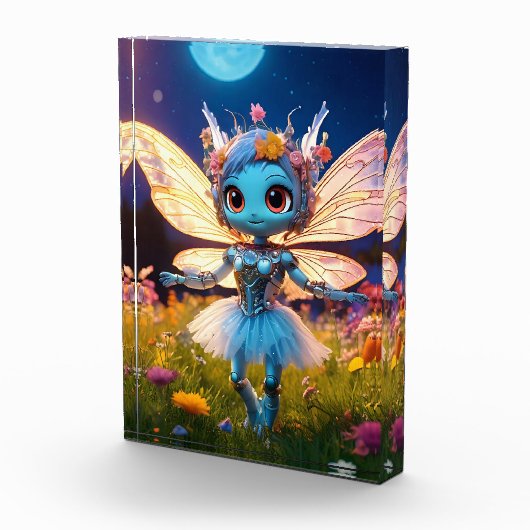 Pixie Robot Ballerina Dansen in de Wildflowers Fotoblokken (Rechts)