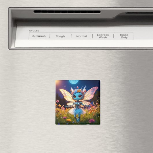 Pixie Robot Ballerina Dansen in de Wildflowers Magneet (Insitu (Vaatwasser))