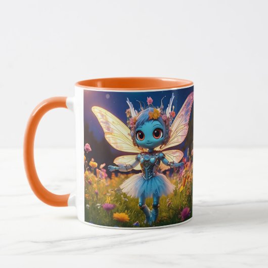 Pixie Robot Ballerina Dansen in de Wildflowers Mok (Links)