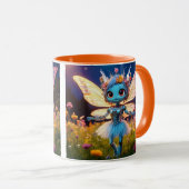 Pixie Robot Ballerina Dansen in de Wildflowers Mok (Voorkant rechts)