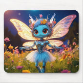 Pixie Robot Ballerina Dansen in de Wildflowers Muismat (Voorkant)