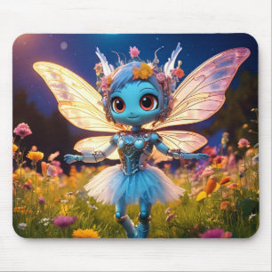 Pixie Robot Ballerina Dansen in de Wildflowers Muismat