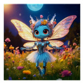 Pixie Robot Ballerina Dansen in de Wildflowers Perfect Poster (Voorkant)