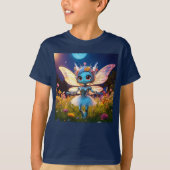 Pixie Robot Ballerina Dansen in de Wildflowers T-shirt (Voorkant)