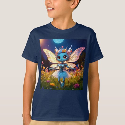 Pixie Robot Ballerina Dansen in de Wildflowers T-shirt (Voorkant)