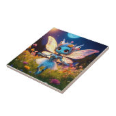 Pixie Robot Ballerina Dansen in de Wildflowers Tegeltje (Zijkant)