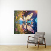 Pixie Robot Ballerina Dansen in de Wildflowers Wandkleed (In Situ (horizontaal))