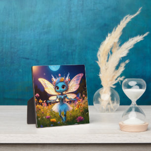 Pixie Robot Ballerina Dansend in de Wilde Bloemen Fotoplaat